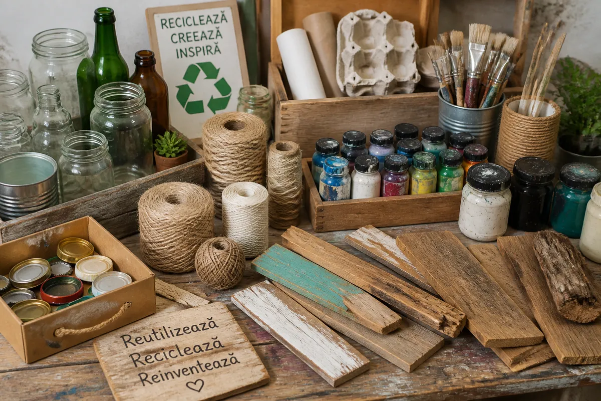 decoratiuni DIY materiale reciclate interior casa