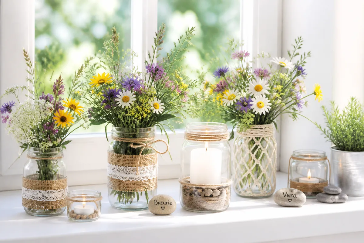 idei proiecte DIY decoratiuni vara materiale reciclate