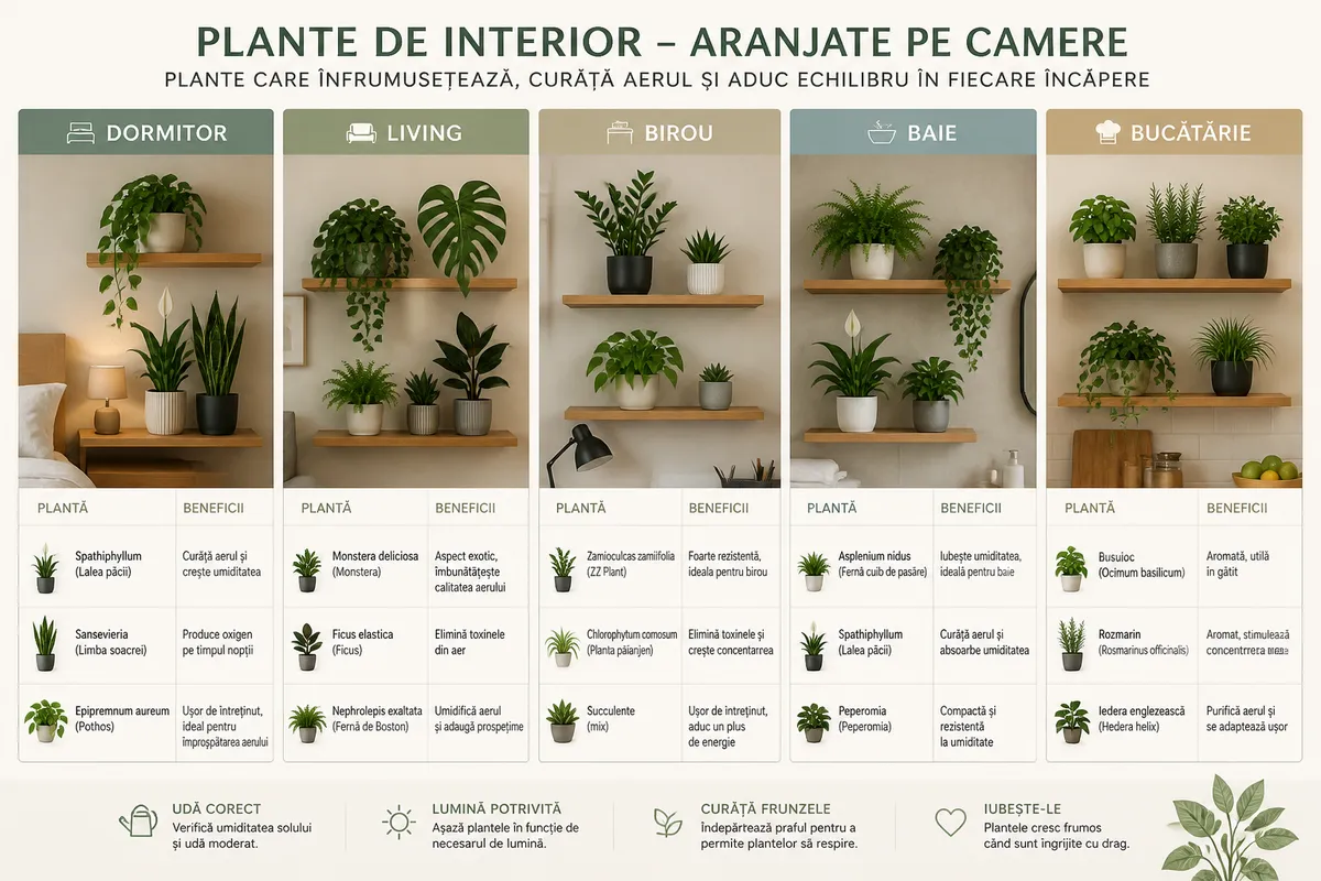 plante interior camere casa vara