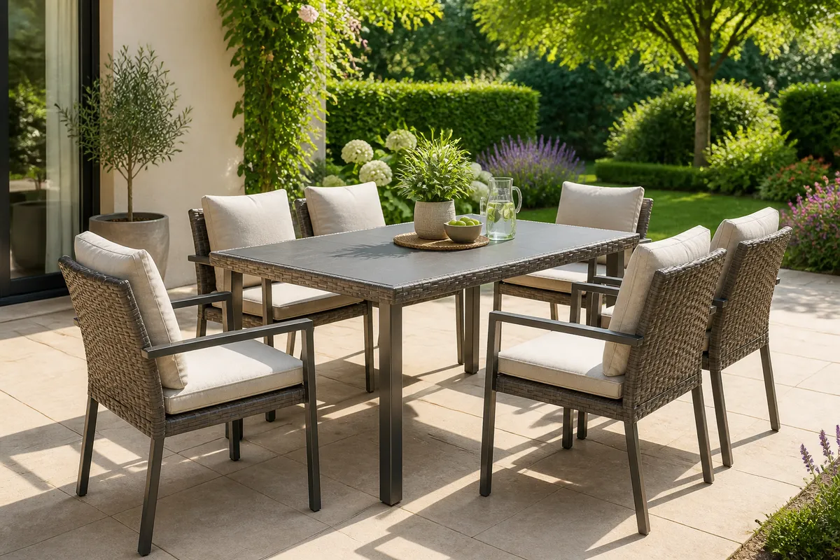 materiale mobilier grădină rezistente UV și căldură
