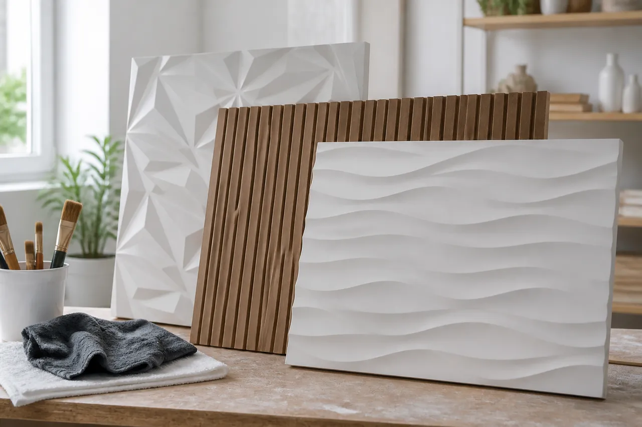 materiale pentru panouri 3D de perete și întreținerea lor