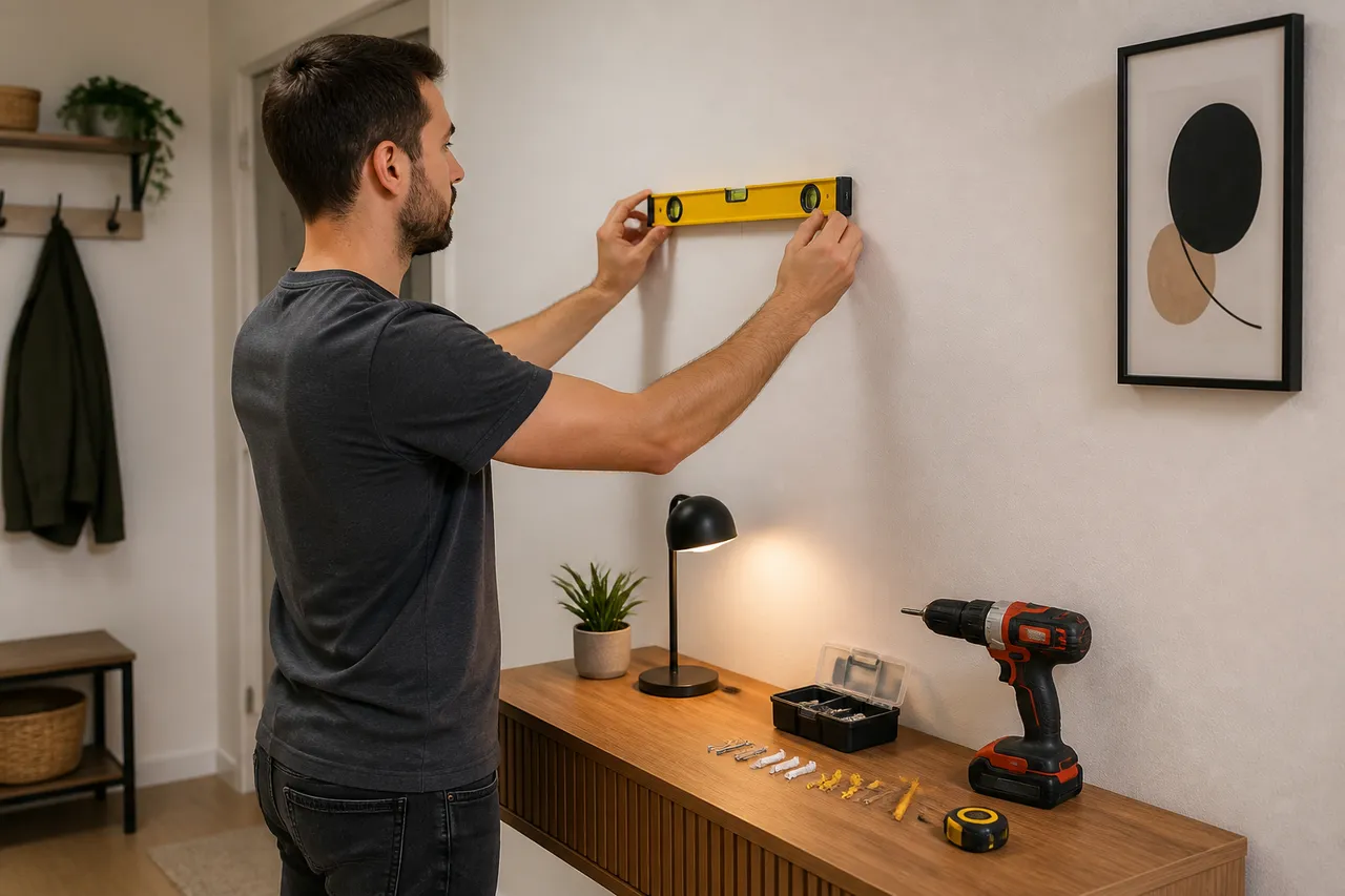 montaj sigur pentru oglindă decorativă pe perete