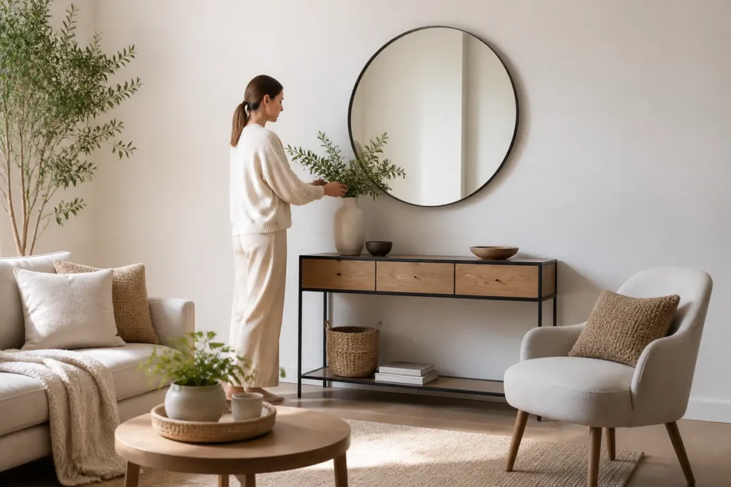 Oglinzile decorative care dau profunzime camerelor mici fără aglomerare