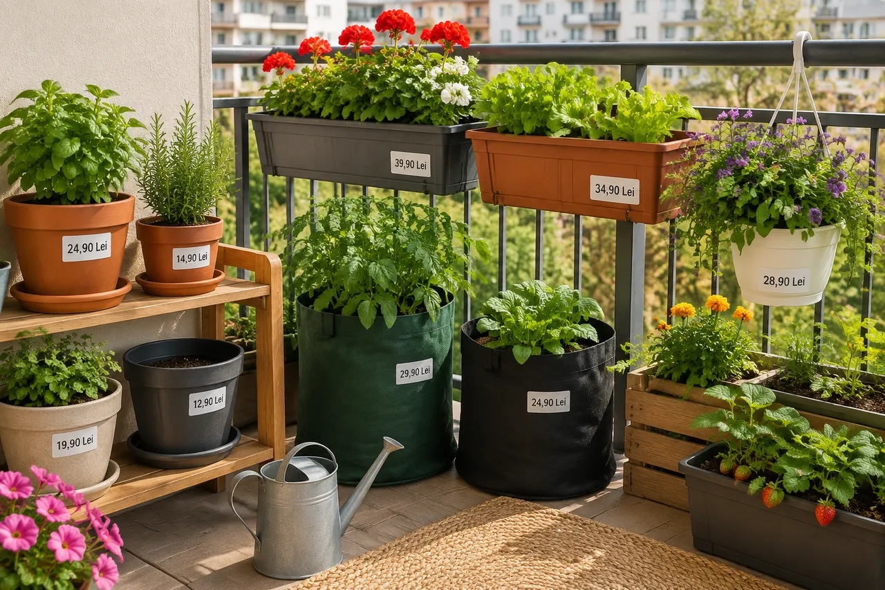 alegerea ghivecelor pentru grădină comestibilă pe balcon