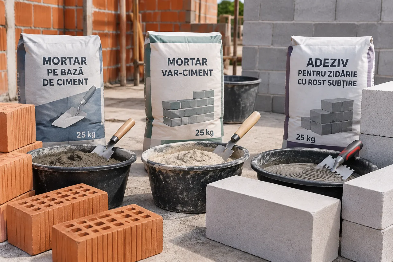 comparație între mortare pentru zidărie