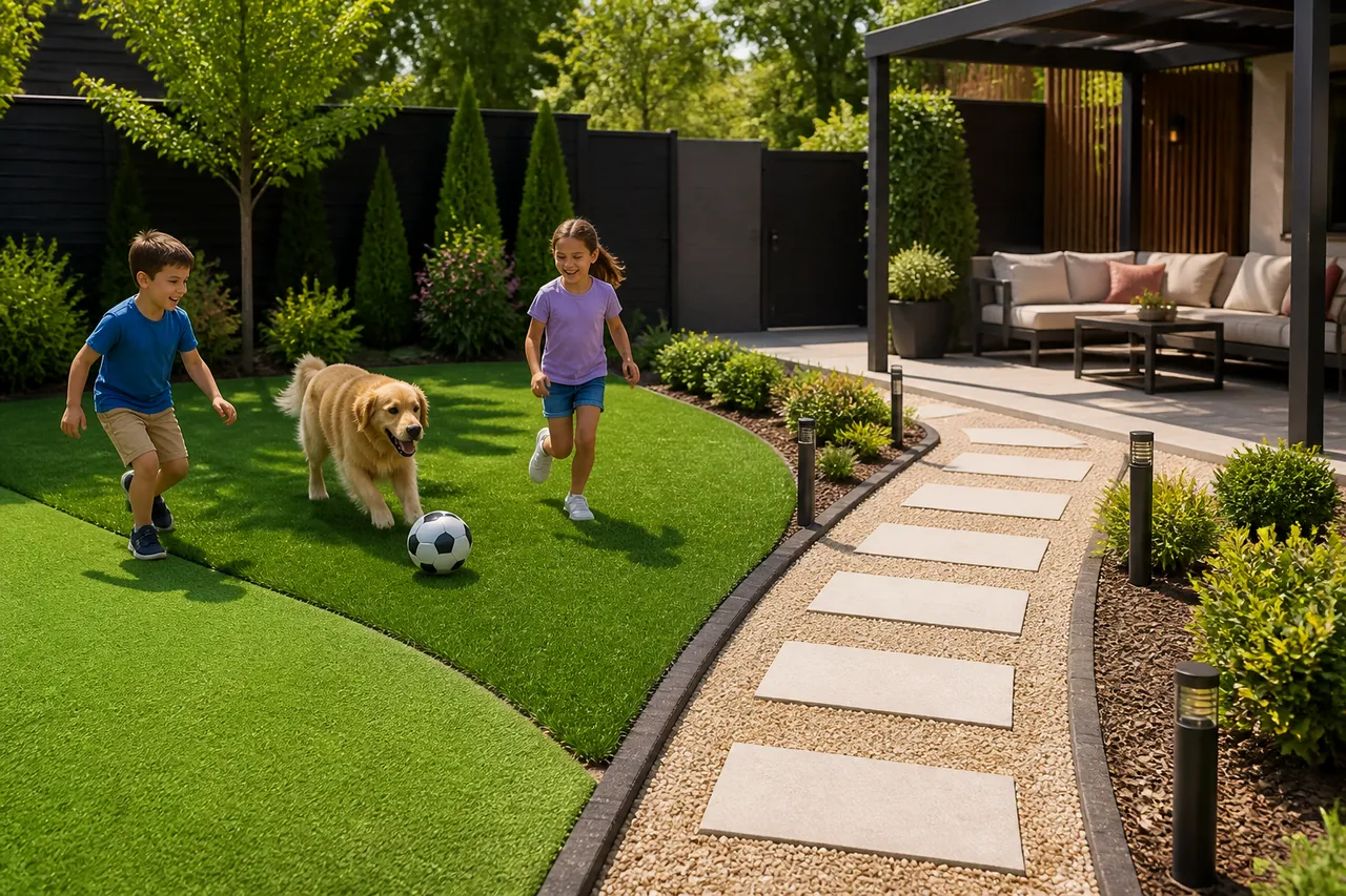 durabilitate gazon natural artificial pentru copii și animale