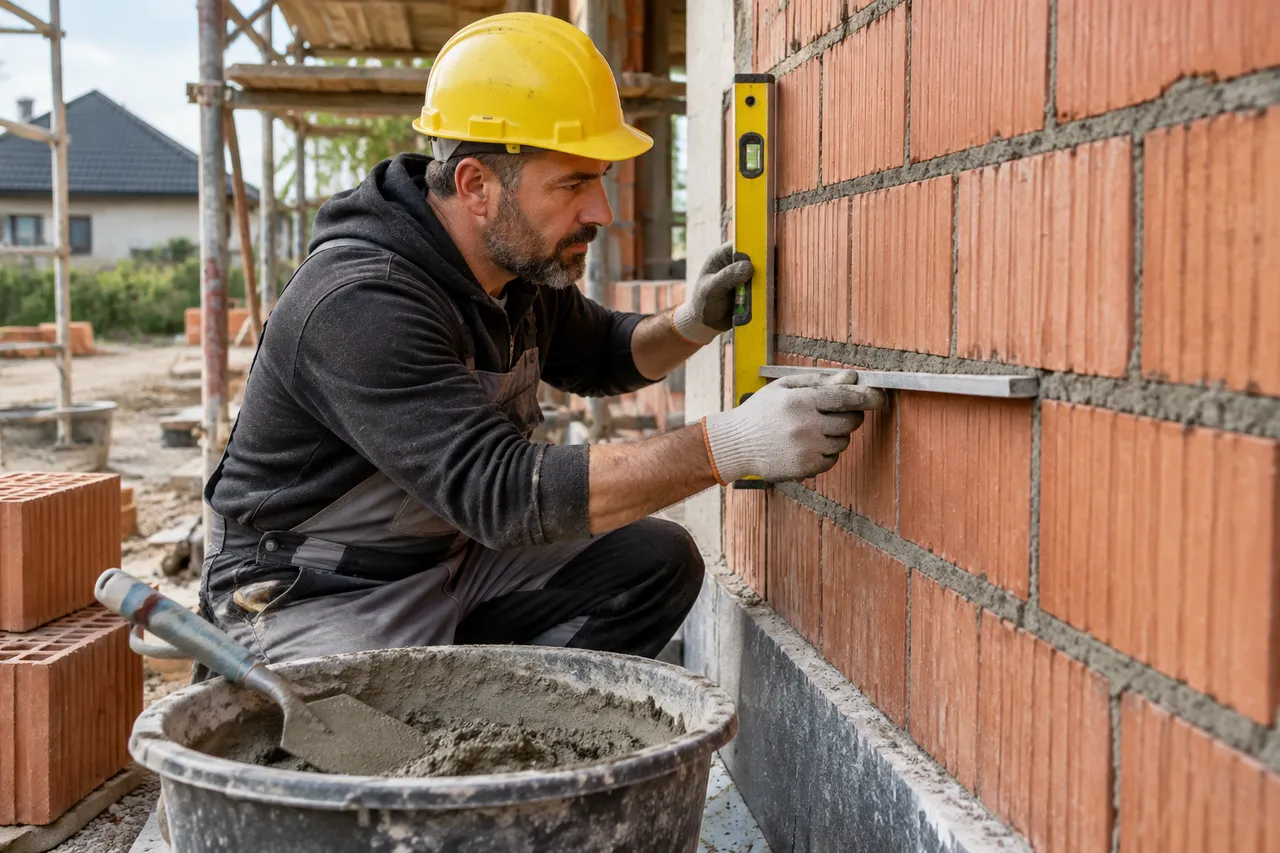 execuția corectă a zidăriei exterioare cu mortar