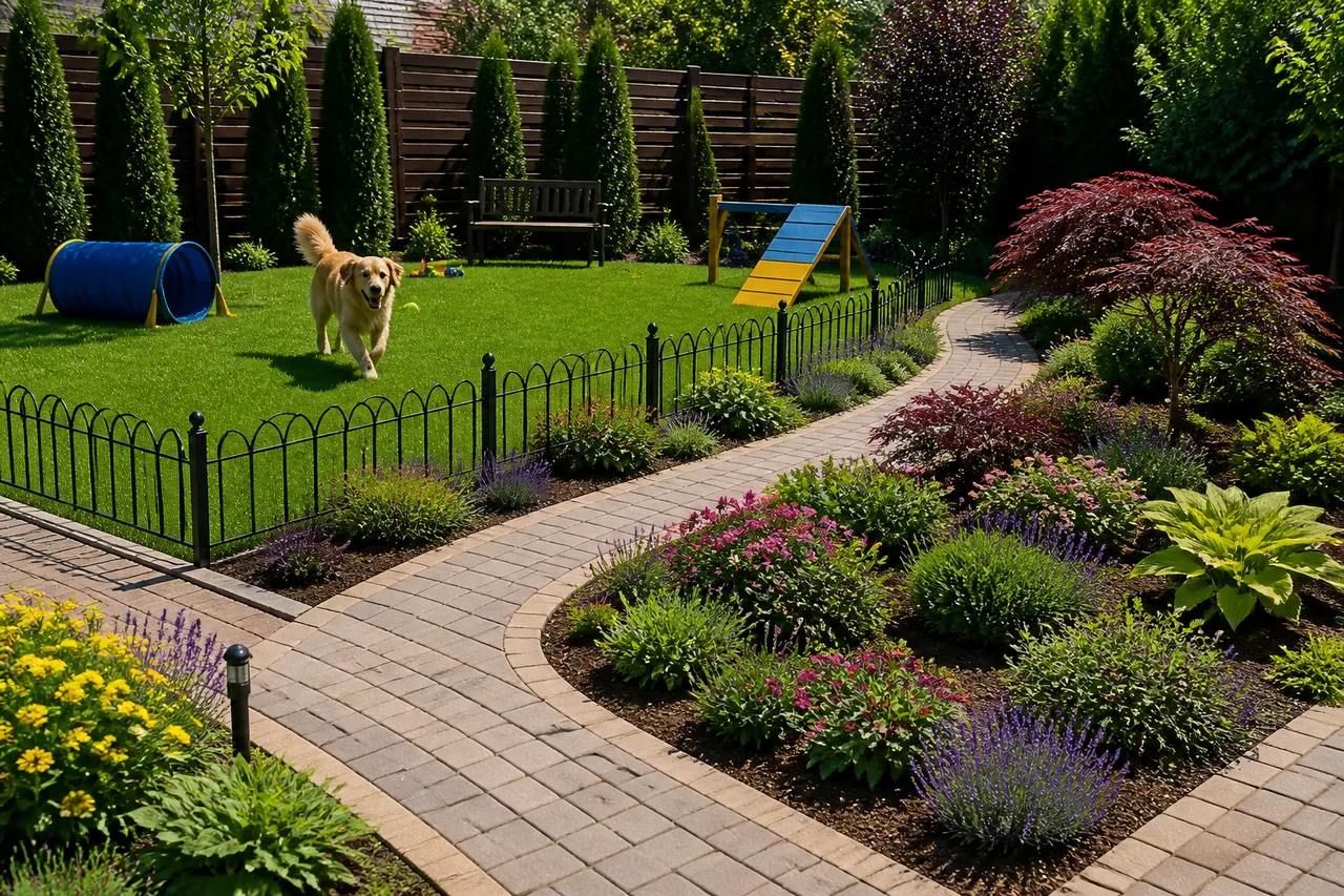organizarea unei curți pet friendly cu plante sigure pentru câini și pisici