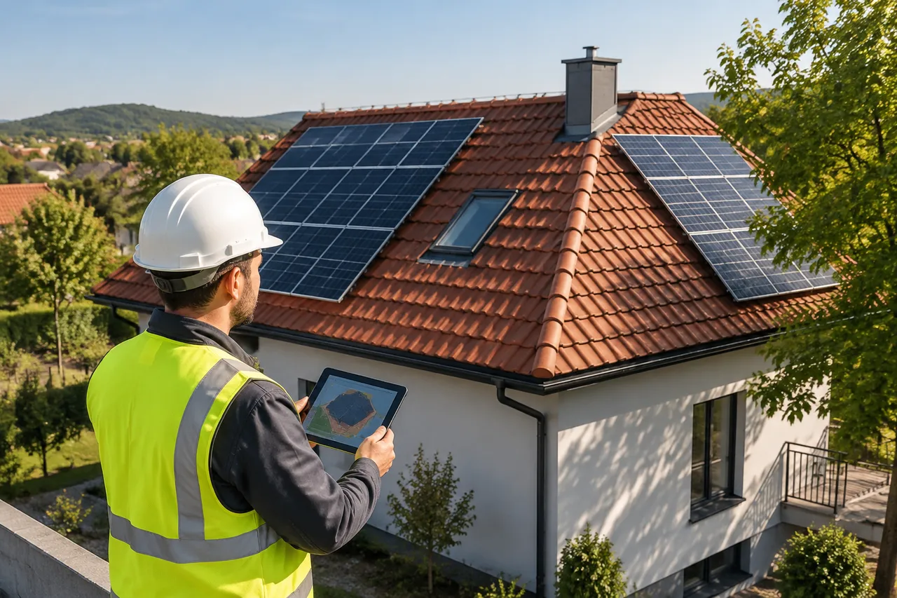 orientarea panourilor fotovoltaice pe acoperiș existent