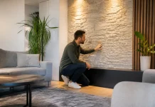 Piatra decorativă în interior fără pereți încărcați și lucrări complicate Piatra decorativă în interior fără pereți încărcați și lucrări complicate