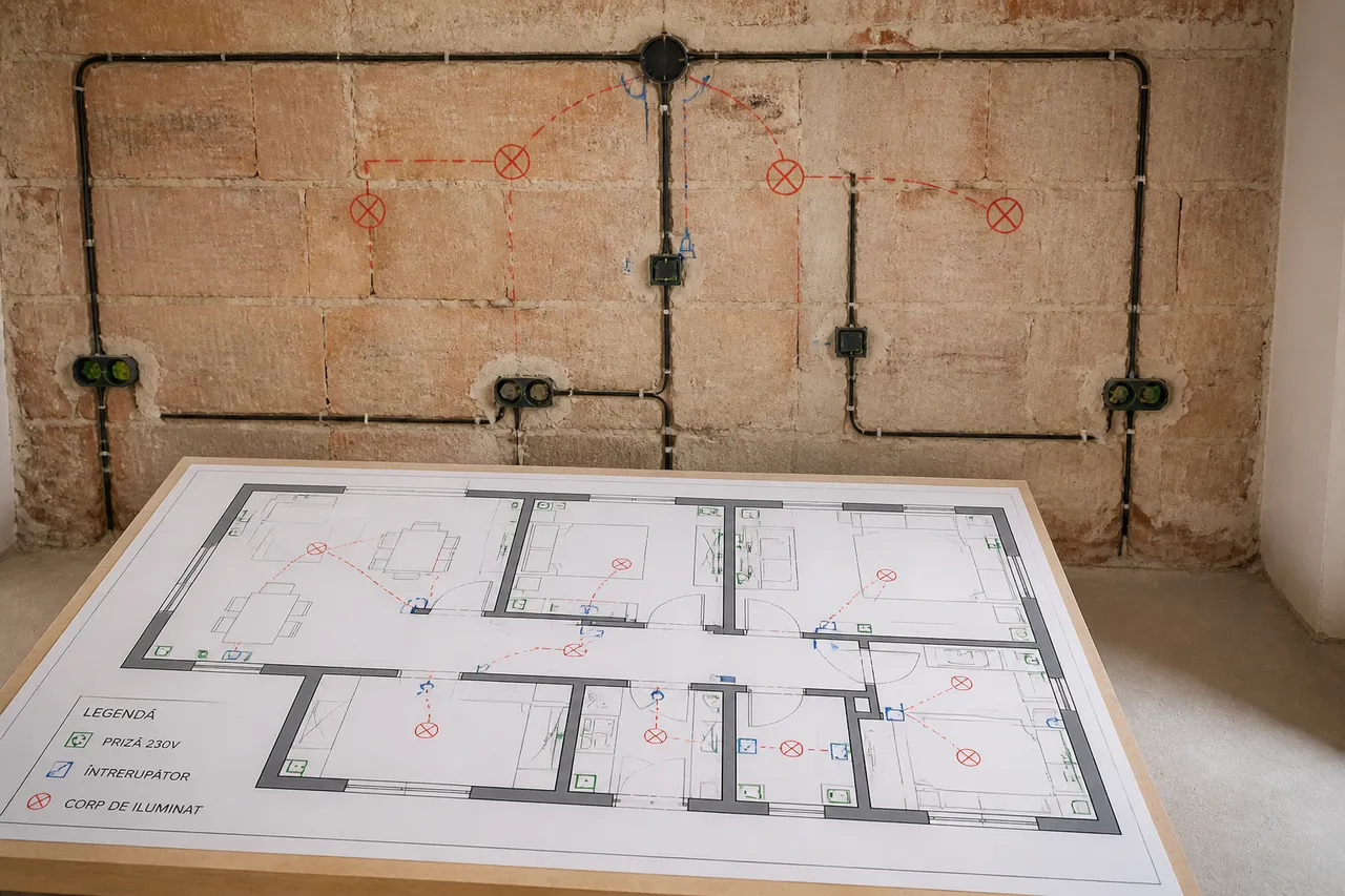 planificarea circuitelor electrice și poziționarea prizelor în renovare