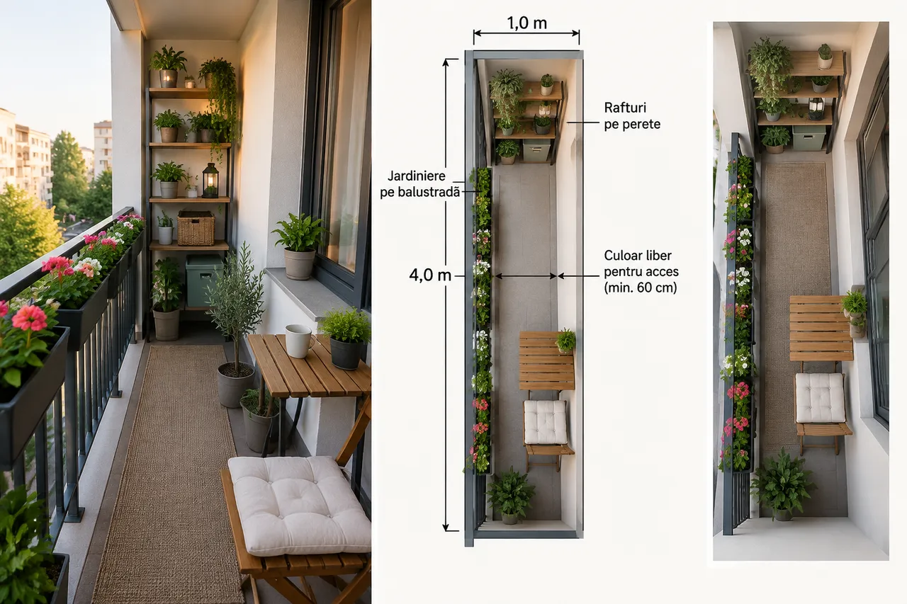 planificarea unei grădini comestibile pe balcon îngust