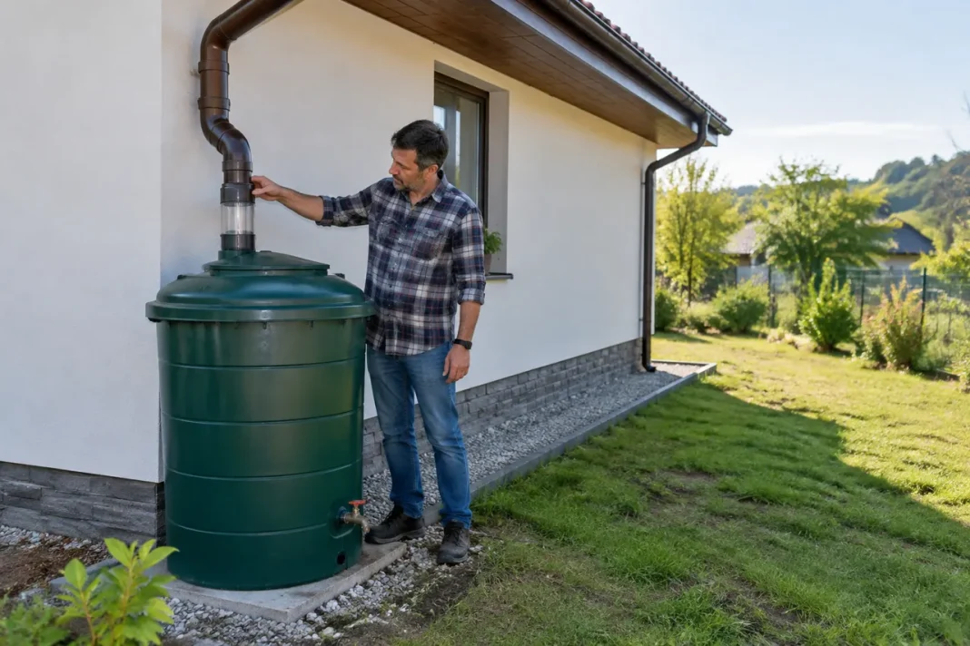 Colectarea apei pluviale lângă casă începe cu dirijarea corectă de pe acoperiș