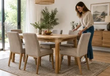 Covorul sub masa de dining se alege după spațiu utilizare și întreținere Covorul sub masa de dining se alege după spațiu utilizare și întreținere