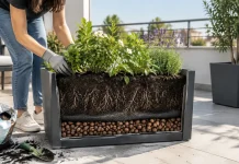 Drenajul corect al jardinierelor mari protejează rădăcinile și structura terasei Drenajul corect al jardinierelor mari protejează rădăcinile și structura terasei