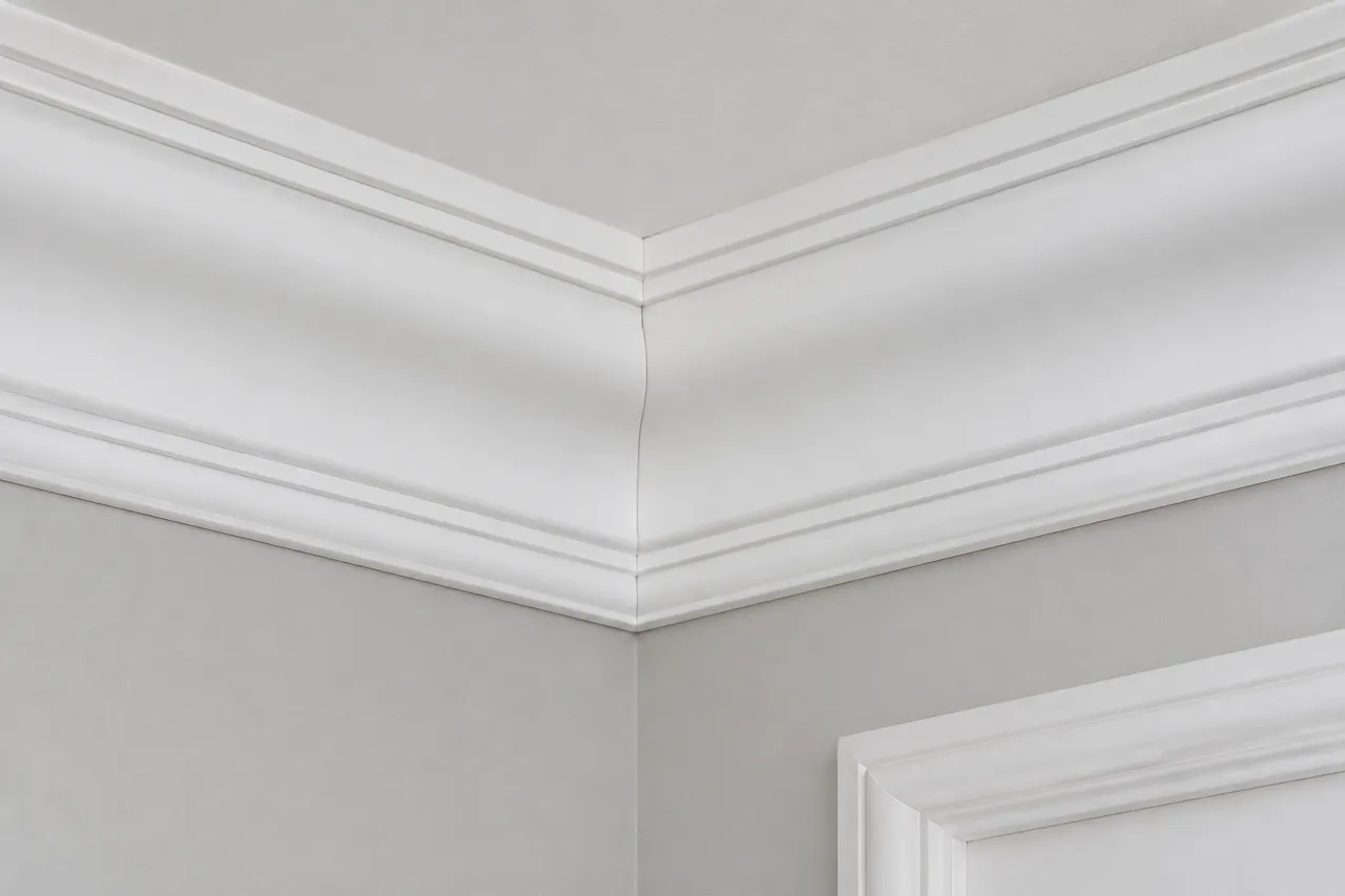 îmbinări finisate la profile decorative de perete