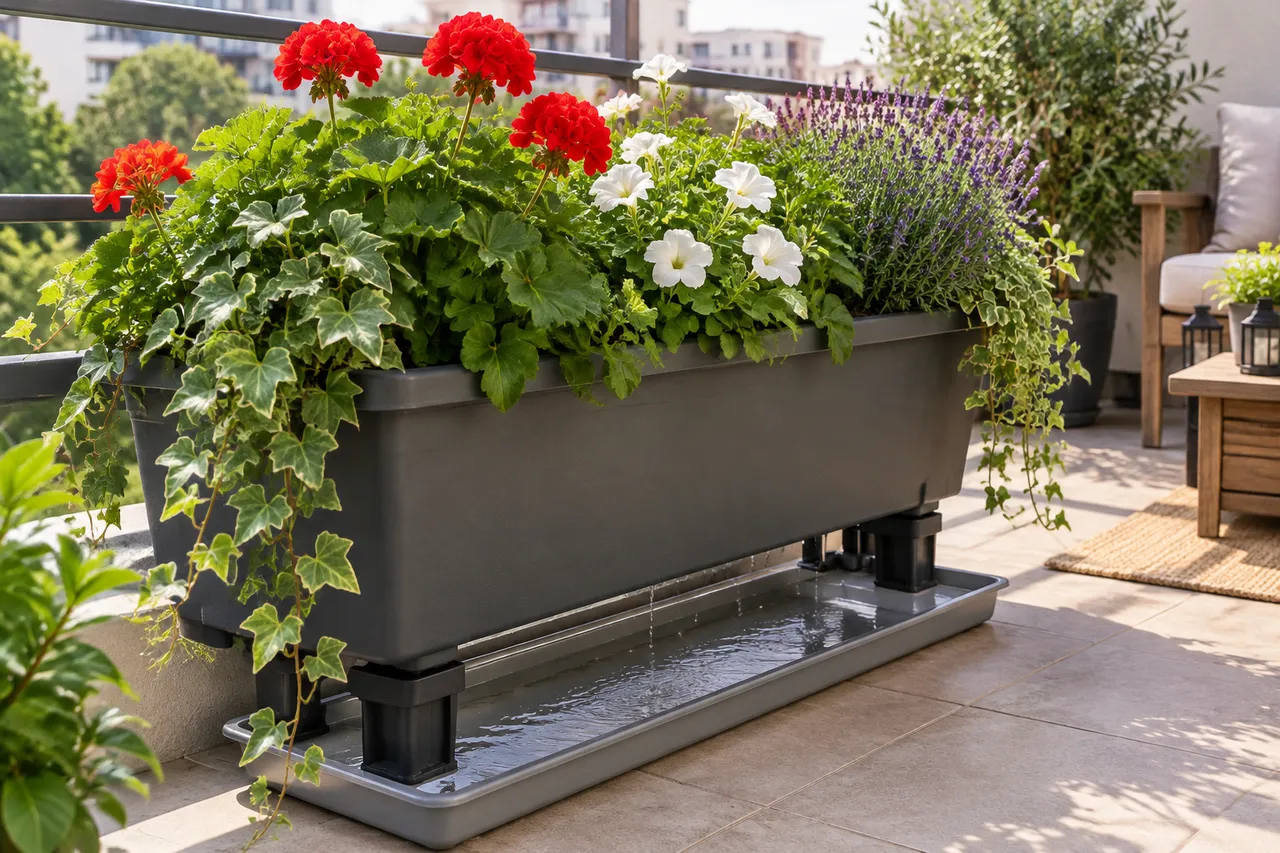 întreținerea drenajului la jardiniere mari