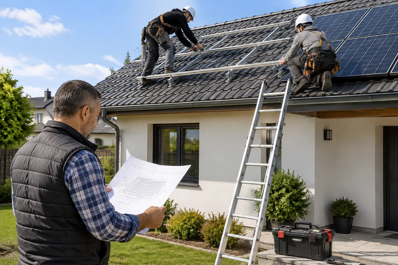 montaj panouri fotovoltaice casă