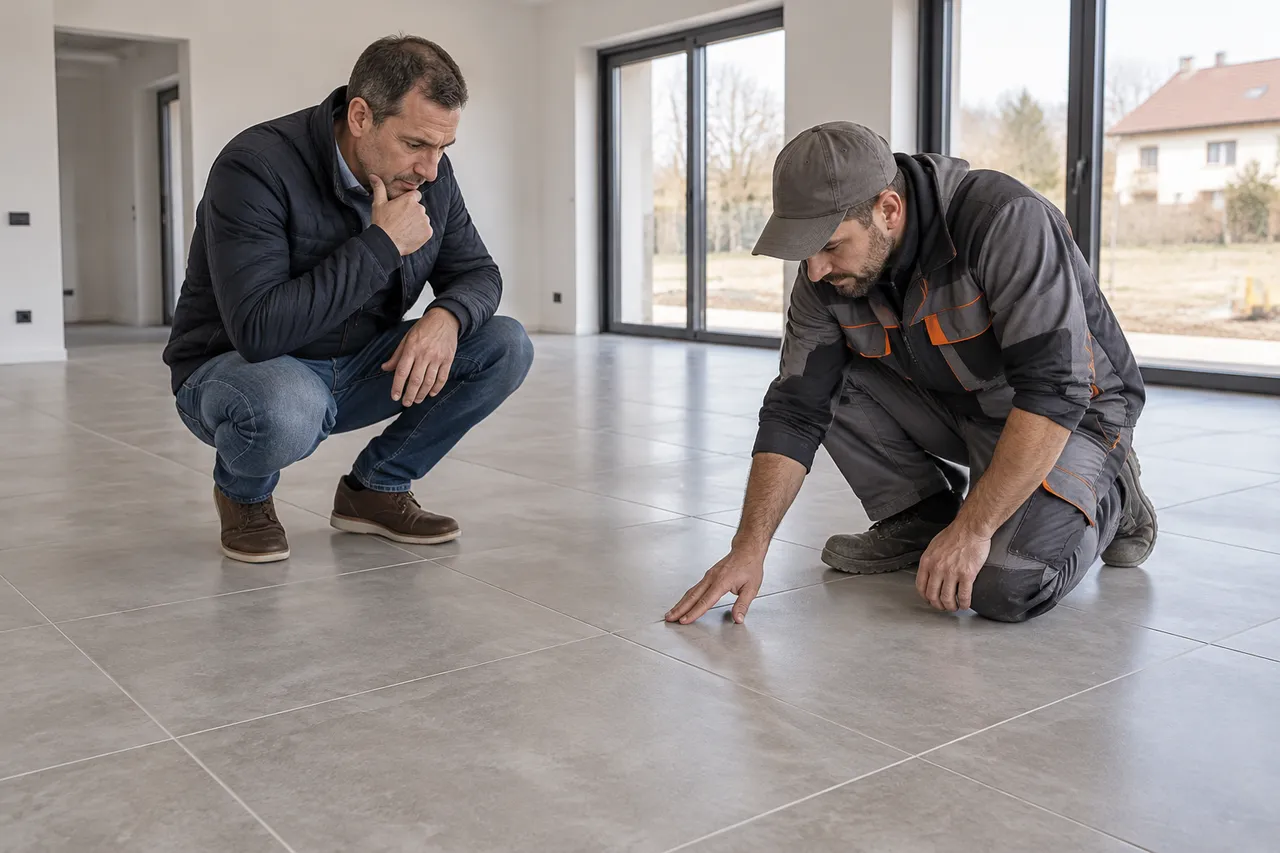 verificarea pardoselii ceramice încălzite după montaj